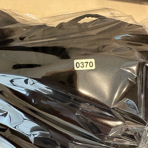 La Femme Size 6 Black Cross Back Satin Jersey Trumpet Gown - Picture 8 of 8